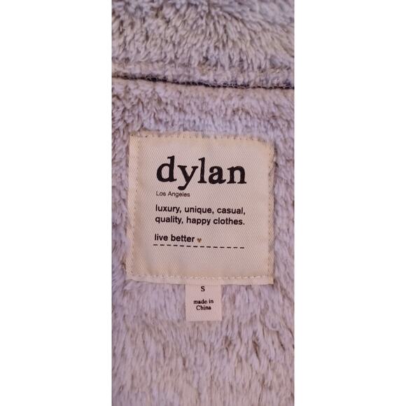 Dylan Womens Jacket Small Gray Faux Fur Lined Long Sleeve Buttons Soft - Picture 6 of 11